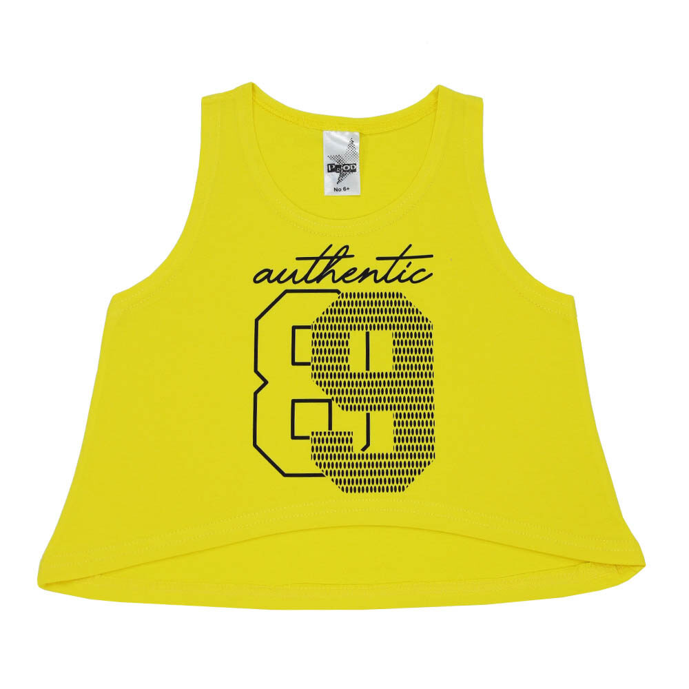 Αμάνικη μπλούζα εφηβική κορίτσι 6610165/395 Κίτρινο