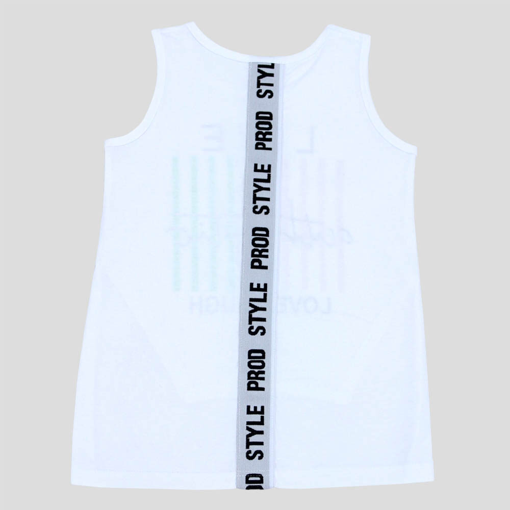 Αμάνικη μπλούζα εφηβική κορίτσι 61145/500 Άσπρο