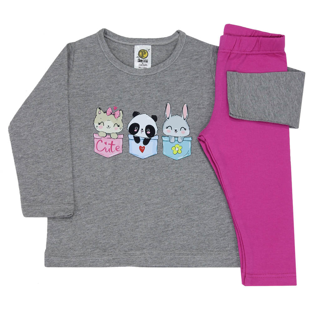 Σετ βρεφικό κορίτσι 6730120/695 Γκρι