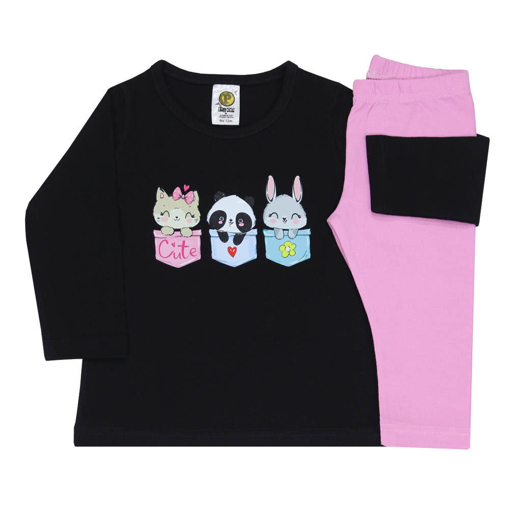 Σετ βρεφικό κορίτσι 6730120/695 Μαύρο