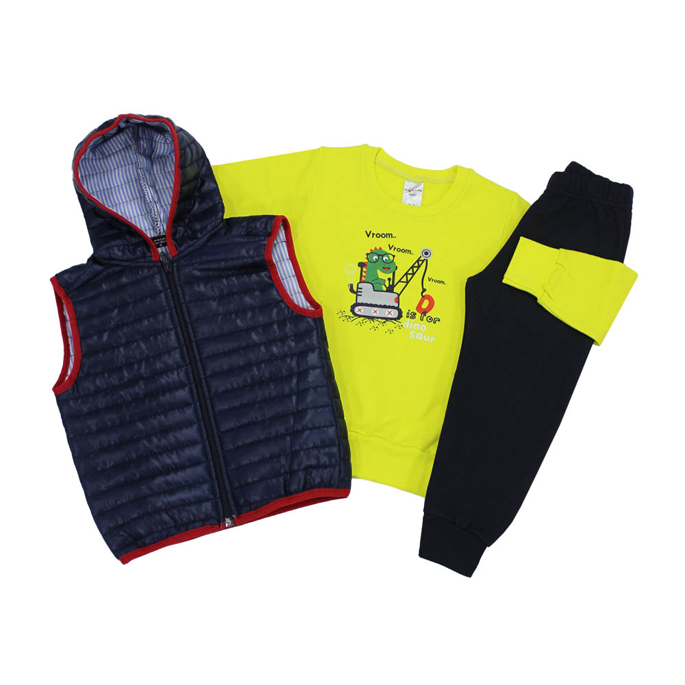 Σετ παιδικό αγόρι 3ων τεμαχίων 1535165/1040 Κίτρινο