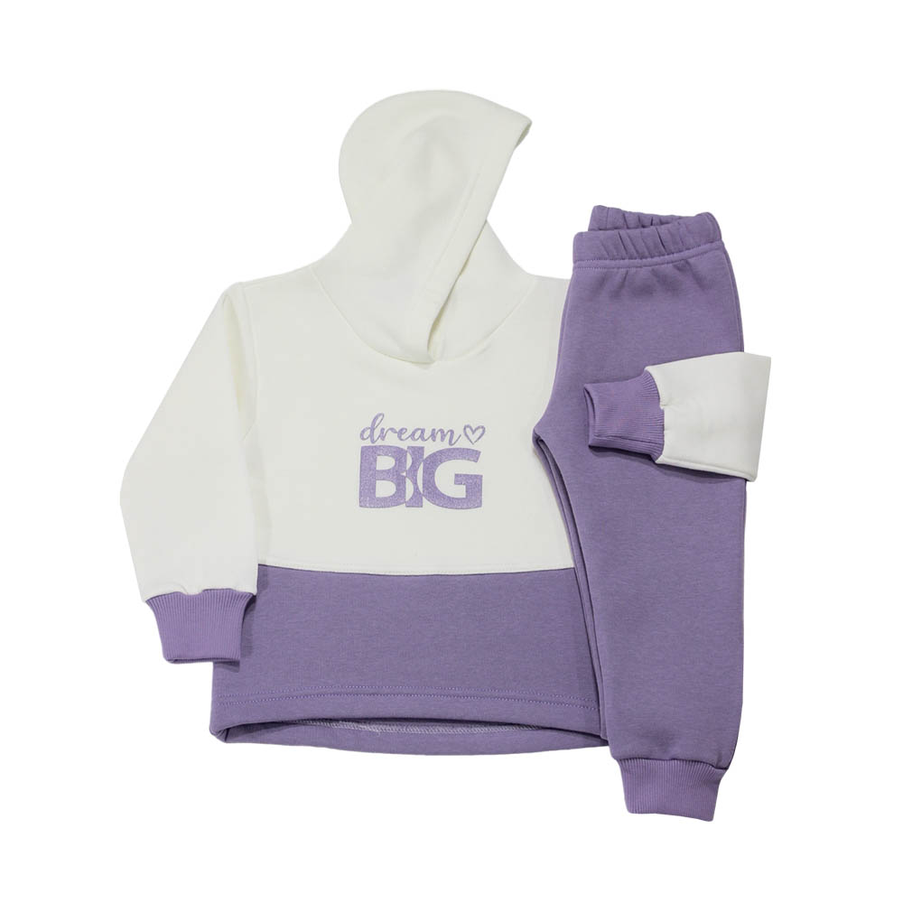 Σετ παιδικό κορίτσι 6530155/1095 Εκρού-Αν. Μωβ