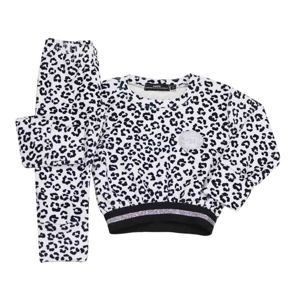 Σετ παιδικό κορίτσι 6530164/1180 Λεοπάρ Άσπρο