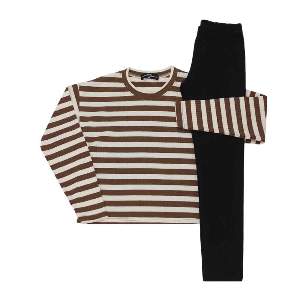 Σετ εφηβικό κορίτσι 6630203/865 Ριγέ/Μαύρο