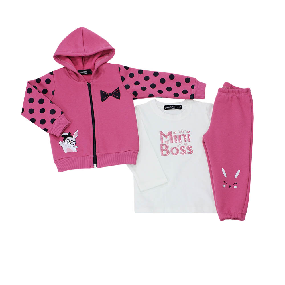 Σετ βρεφικό κορίτσι 3ων τεμαχίων 6730222/1410 Ρουμπινί