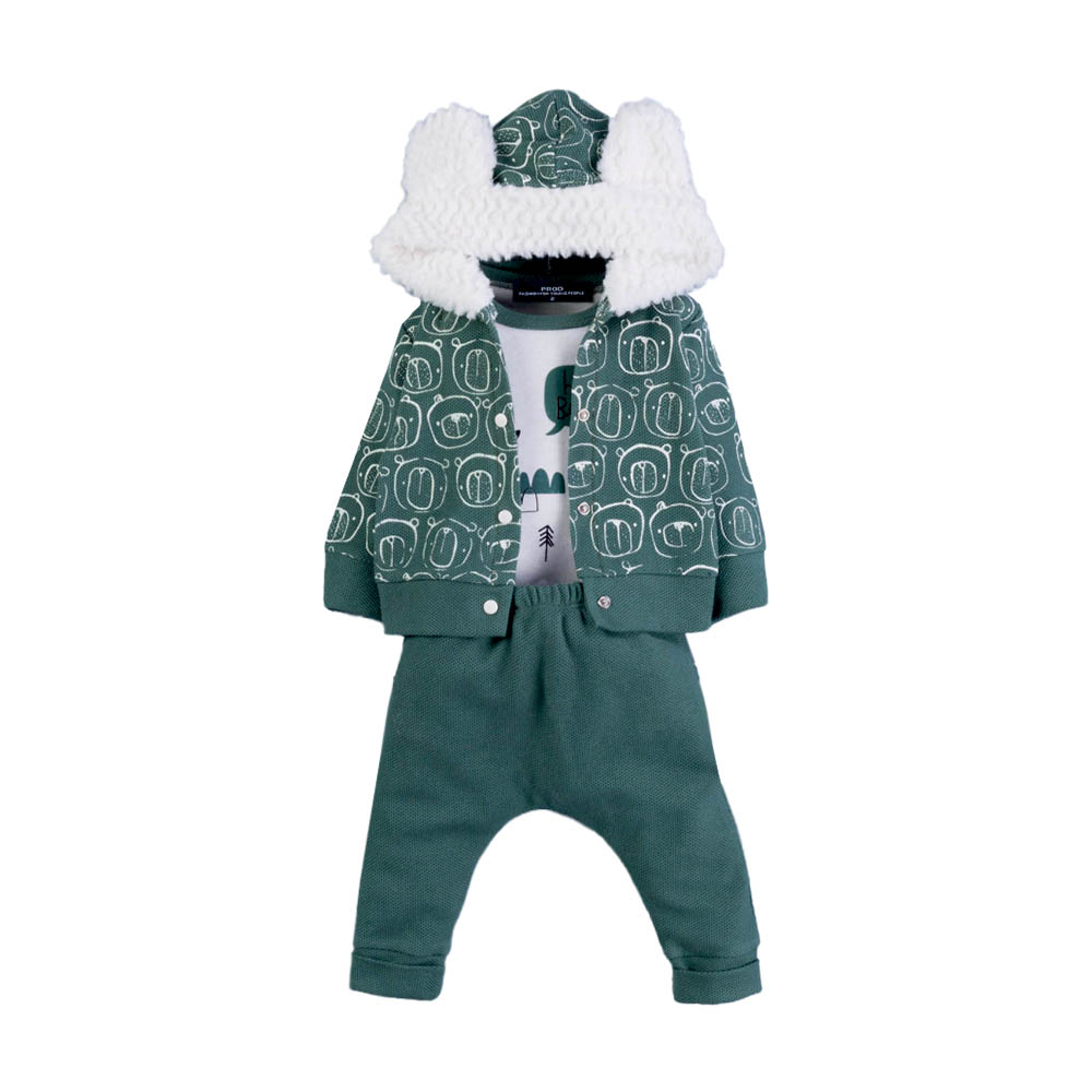 Σετ βρεφικό αγόρι 3ων τεμαχίων 6735208/960 Χακί