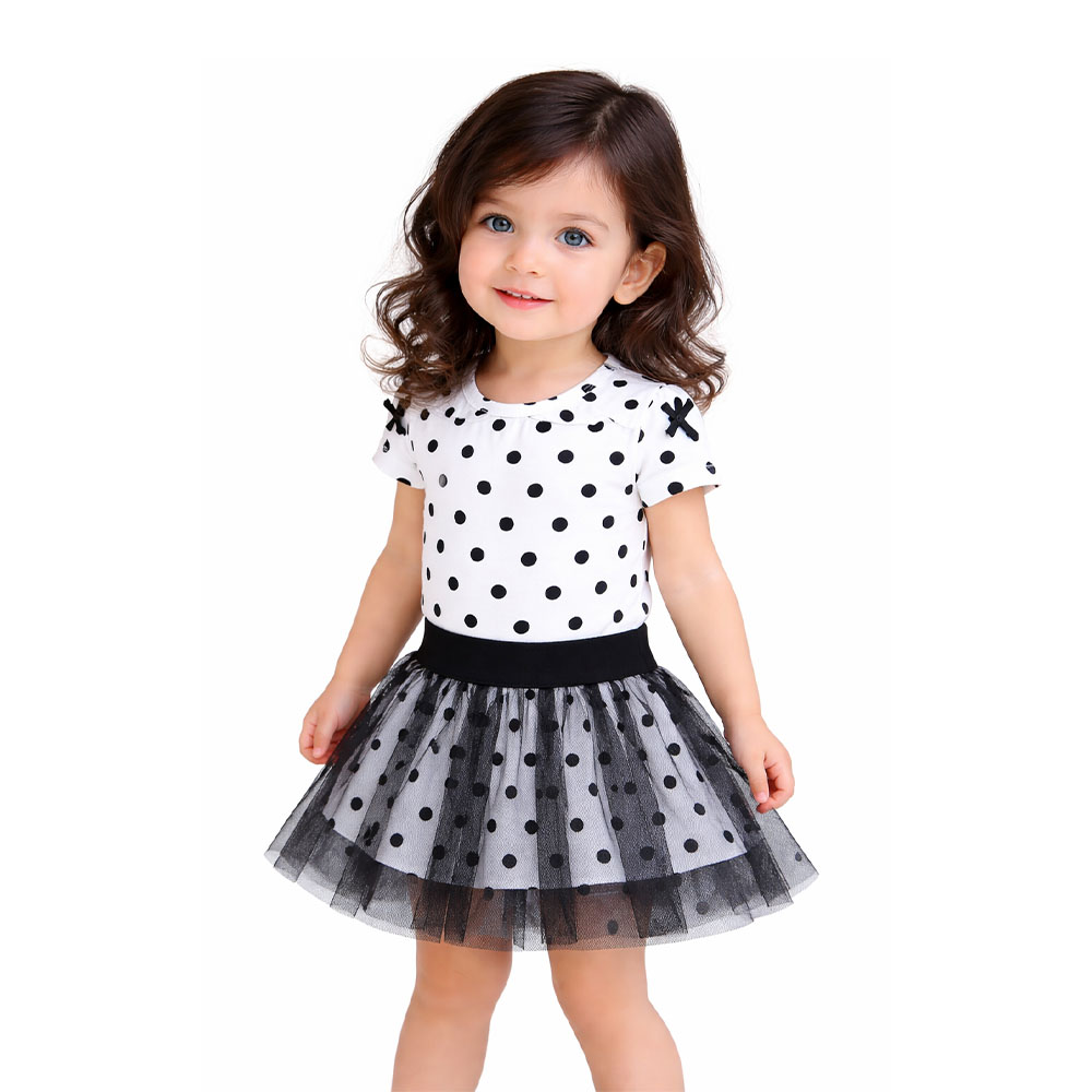 Σετ βρεφικό κορίτσι 6730243/895 Πουά 'Ασπρο